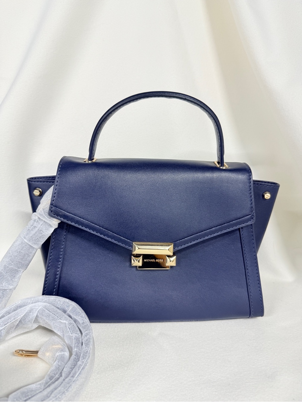 MICHAEL KORS Whitney Medium Leather Satchel- Acorn 30T8GXIS2L